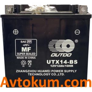 Купити акумулятор Outdo moto AGM 6СТ-12Аc Київ, Україна