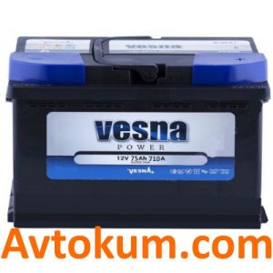 Купити авто акумулятор Vesna Power 6CT-75 R+ Київ, Україна