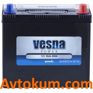 Купити авто акумулятор Vesna Power asia 6CT-45 R+ Київ, Україна