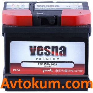 Купити авто акумулятор Vesna Premium 6CT-55 R+ Київ, Україна