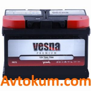 Купити авто акумулятор Vesna Premium 6CT-75 R+ Київ, Україна